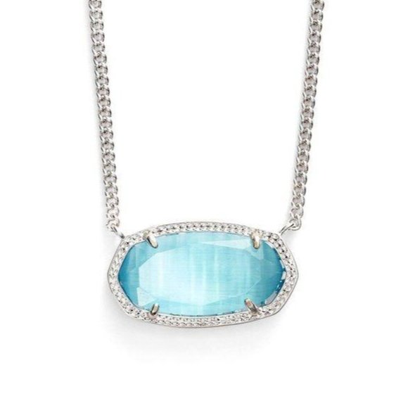 Kendra Scott Blue Silver Dylan Pendant Necklace - Picture 3 of 3